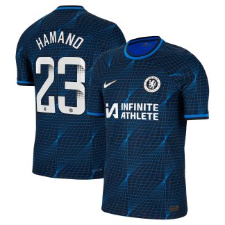 Chelsea WSL Nike Away Vapor Match Sponsored Shirt 2023-24 with Hamano 23 printing