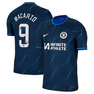 Chelsea WSL Nike Away Vapor Match Sponsored Shirt 2023-24 with Macario 9 printing