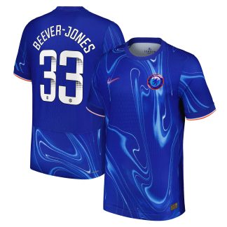 Chelsea WSL Nike Dri-FIT ADV Home Match Shirt 2024-25 with Beever-Jones 33 printing