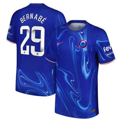 Chelsea WSL Nike Dri-FIT ADV Home Match Shirt 2024-25 with Bernabé 29 printing