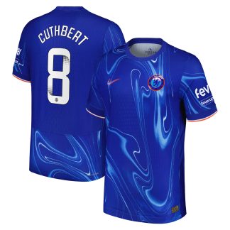 Chelsea WSL Nike Dri-FIT ADV Home Match Shirt 2024-25 with Cuthbert 8 printing