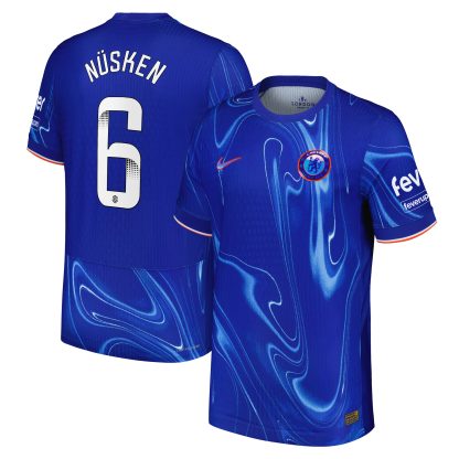 Chelsea WSL Nike Dri-FIT ADV Home Match Shirt 2024-25 with Nüsken 6 printing