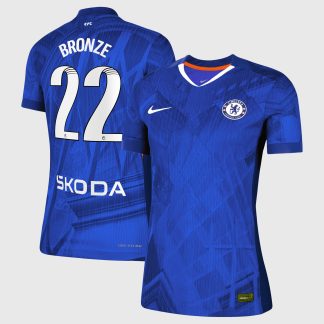 Chelsea WSL Nike Dri-FIT ADV Home Match Shirt 2025-26 - Womens with Bronze 22 printing