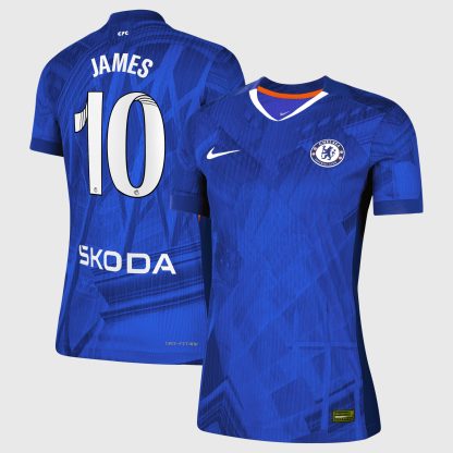 Chelsea WSL Nike Dri-FIT ADV Home Match Shirt 2025-26 - Womens with James 10 printing