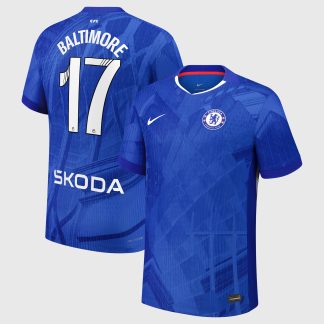 Chelsea WSL Nike Dri-FIT ADV Home Match Shirt 2025-26 with Baltimore 17 printing
