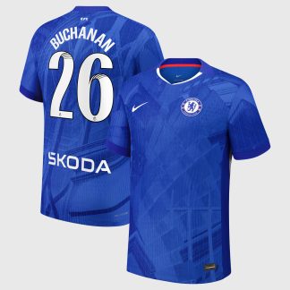 Chelsea WSL Nike Dri-FIT ADV Home Match Shirt 2025-26 with Buchanan 26 printing