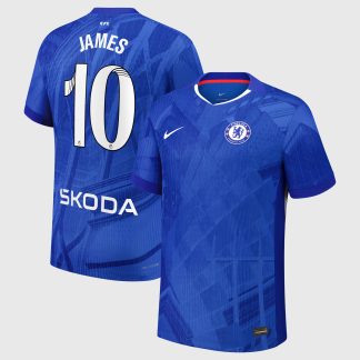 Chelsea WSL Nike Dri-FIT ADV Home Match Shirt 2025-26 with James 10 printing