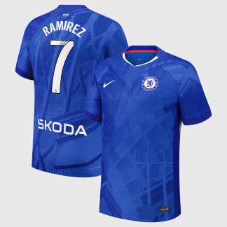 Chelsea WSL Nike Dri-FIT ADV Home Match Shirt 2025-26 with Ramírez 7 printing