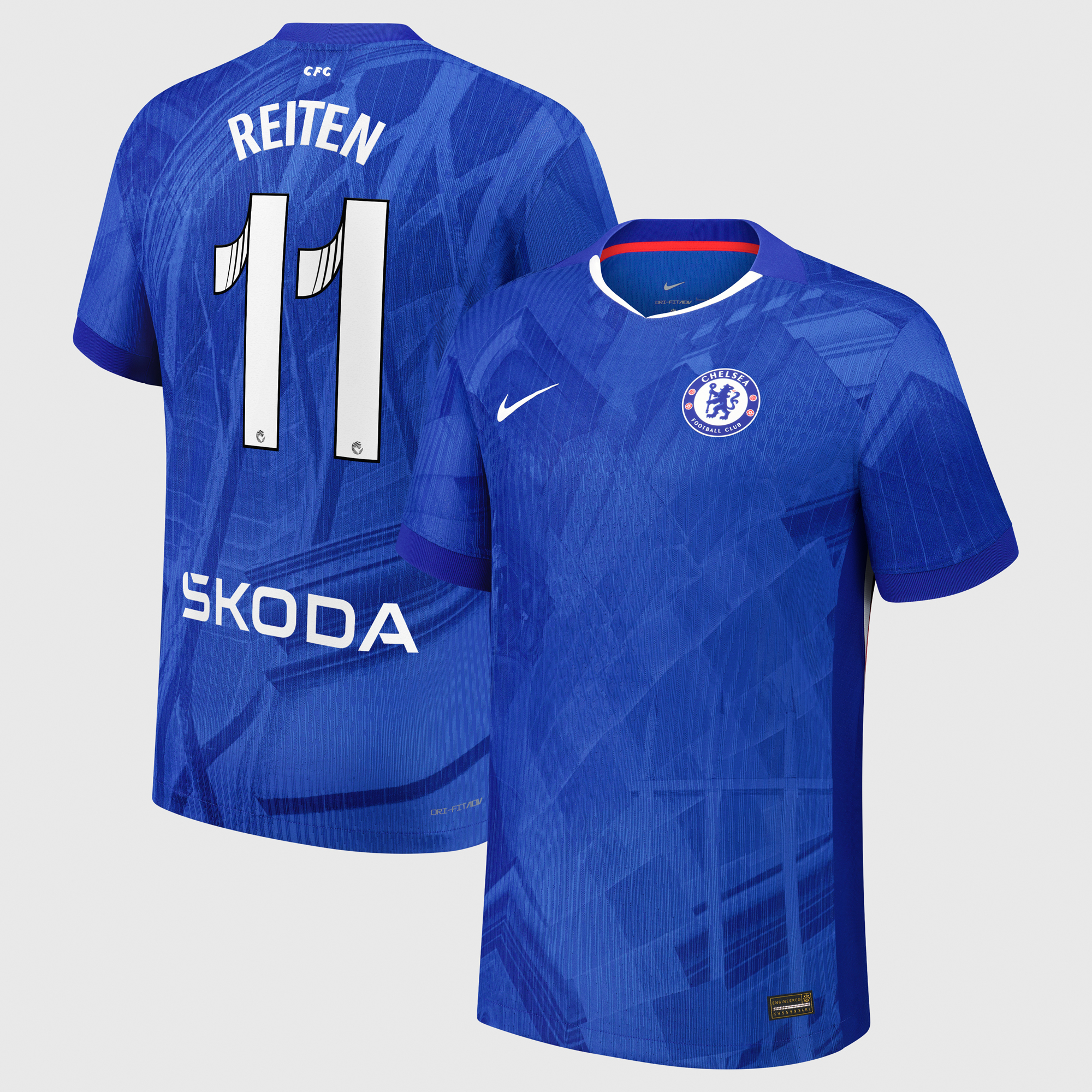 Chelsea WSL Nike Dri-FIT ADV Home Match Shirt 2025-26 with Reiten 11 printing