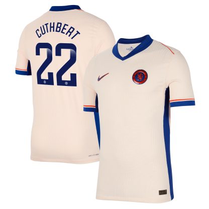 Chelsea WSL Nike Dri Fit Adv Away Match Shirt 2024-25 with Cuthbert 22 printing