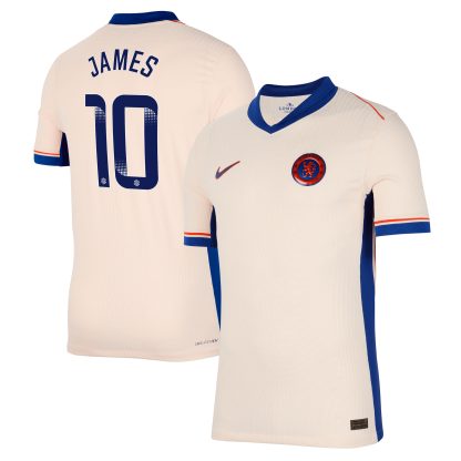 Chelsea WSL Nike Dri Fit Adv Away Match Shirt 2024-25 with James 10 printing