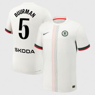 Chelsea WSL Nike Dri-Fit Adv Away Match Shirt 2025-26 with Buurman 5 printing