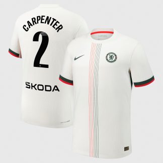 Chelsea WSL Nike Dri-Fit Adv Away Match Shirt 2025-26 with Carpenter 2 printing