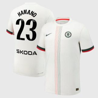 Chelsea WSL Nike Dri-Fit Adv Away Match Shirt 2025-26 with Hamano 23 printing