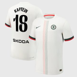 Chelsea WSL Nike Dri-Fit Adv Away Match Shirt 2025-26 with Kaptein 18 printing