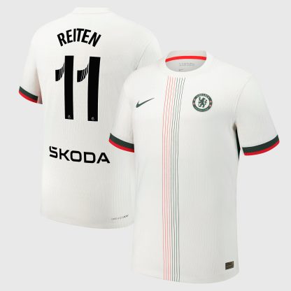 Chelsea WSL Nike Dri-Fit Adv Away Match Shirt 2025-26 with Reiten 11 printing