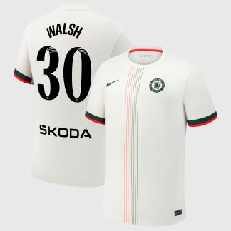 Chelsea WSL Nike Dri-Fit Adv Away Match Shirt 2025-26 with Walsh 13 printing