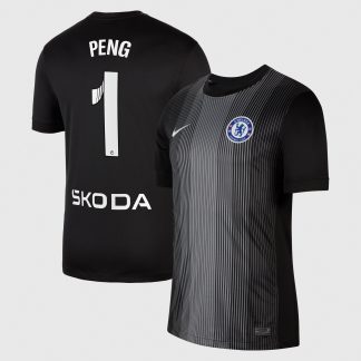 Chelsea WSL Nike Goalkeeper Stadium Shirt 2025-26 - Kids with Peng 1 printing
