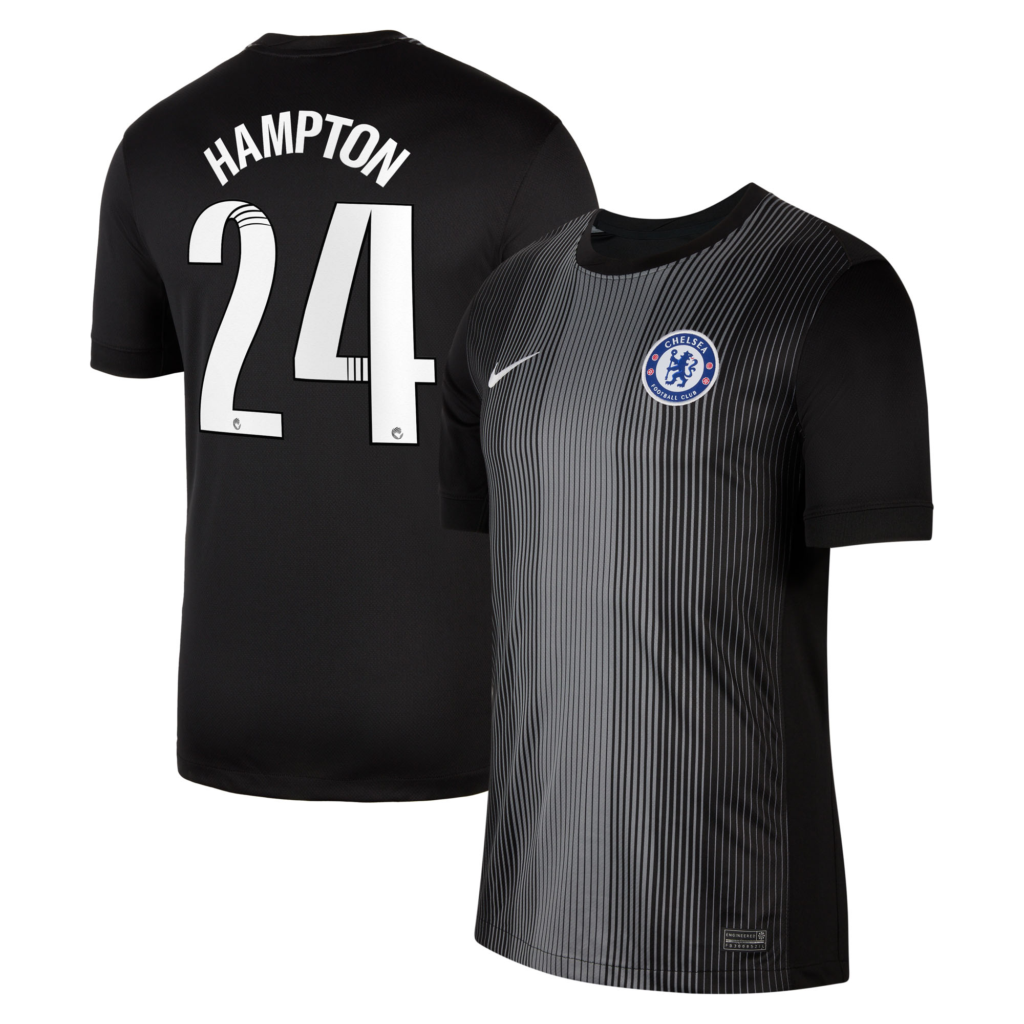 Chelsea WSL Nike Goalkeeper Stadium Shirt 2025-26 with Hampton 24 printing
