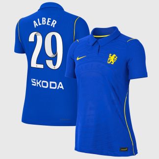 Chelsea WSL Nike Home Aero-FIT Match Shirt 2026-27 - Womens with Alber 29 printing