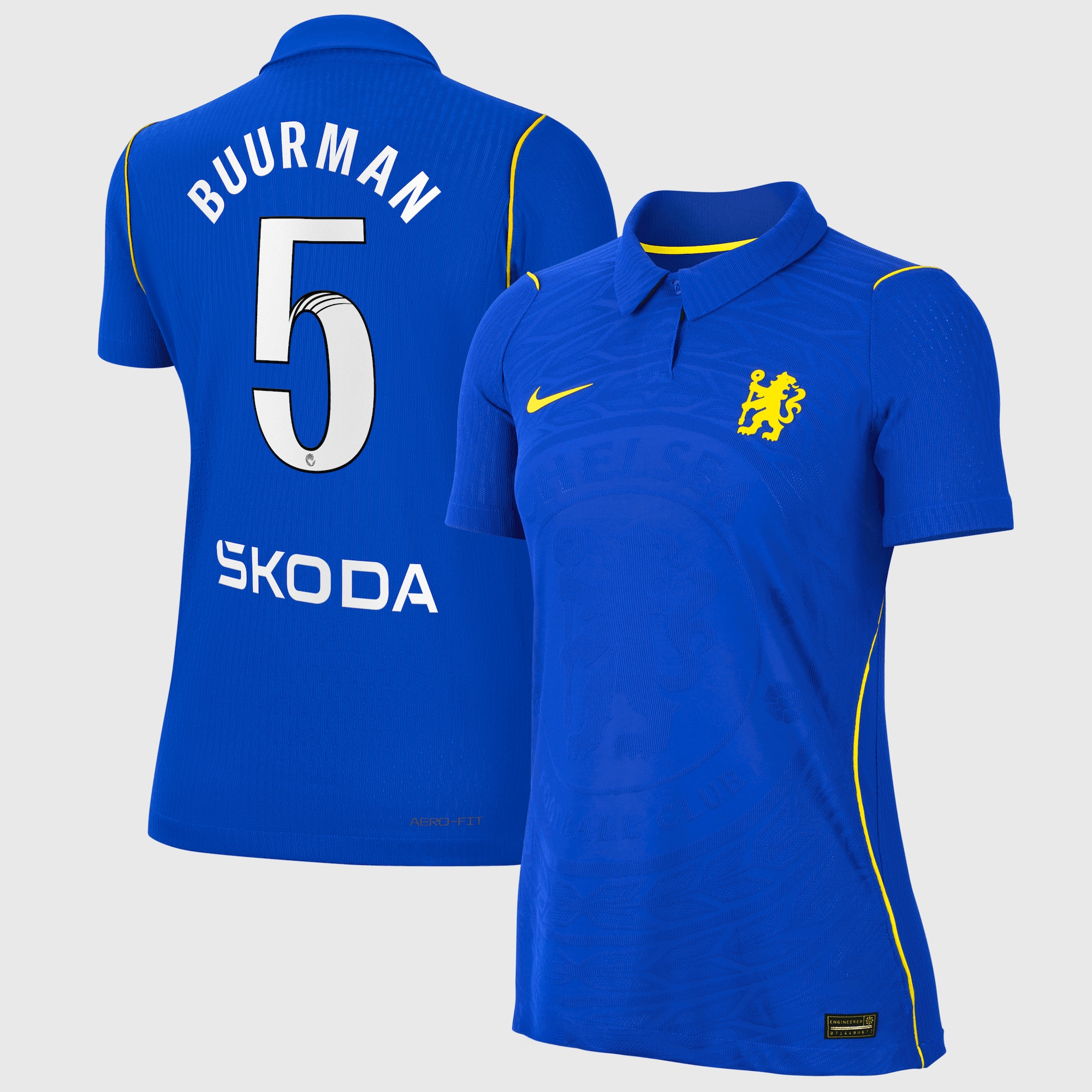 Chelsea WSL Nike Home Aero-FIT Match Shirt 2026-27 - Womens with Buurman 5 printing