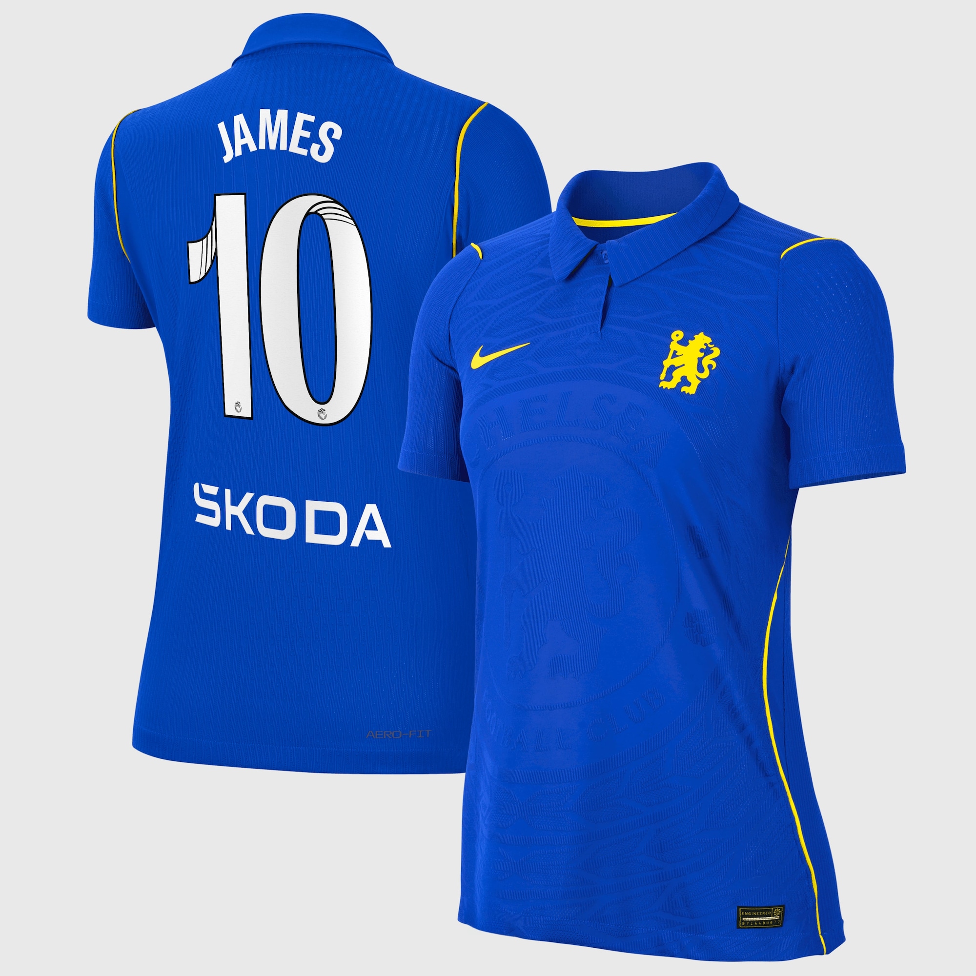 Chelsea WSL Nike Home Aero-FIT Match Shirt 2026-27 - Womens with James 10 printing