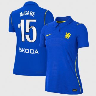 Chelsea WSL Nike Home Aero-FIT Match Shirt 2026-27 - Womens with McCabe 15 printing