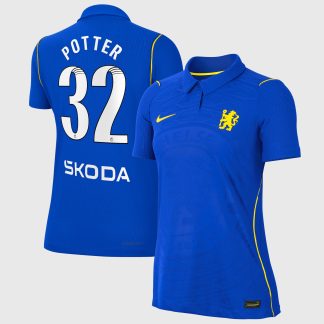 Chelsea WSL Nike Home Aero-FIT Match Shirt 2026-27 - Womens with Potter 32 printing