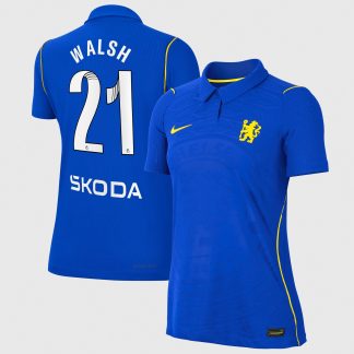 Chelsea WSL Nike Home Aero-FIT Match Shirt 2026-27 - Womens with Walsh 21 printing