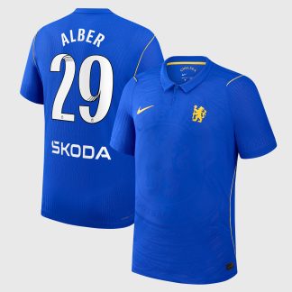 Chelsea WSL Nike Home Aero-FIT Match Shirt 2026-27 with Alber 29 printing
