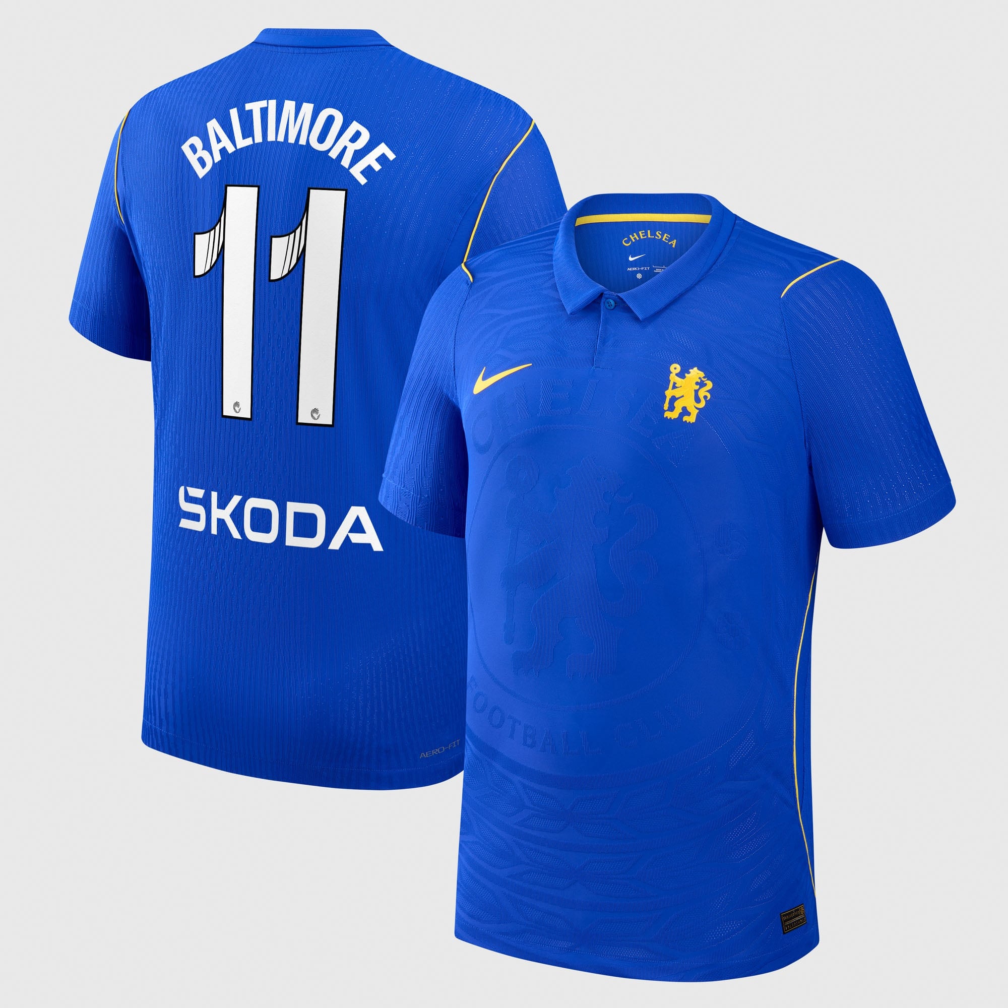 Chelsea WSL Nike Home Aero-FIT Match Shirt 2026-27 with Baltimore 11 printing