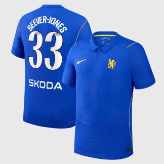 Chelsea WSL Nike Home Aero-FIT Match Shirt 2026-27 with Beever-Jones 33 printing