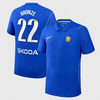 Chelsea WSL Nike Home Aero-FIT Match Shirt 2026-27 with Bronze 22 printing