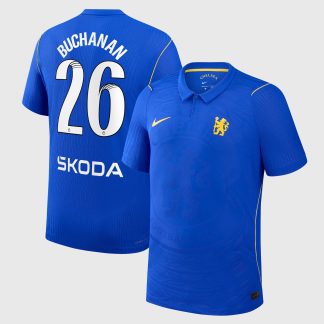Chelsea WSL Nike Home Aero-FIT Match Shirt 2026-27 with Buchanan 26 printing
