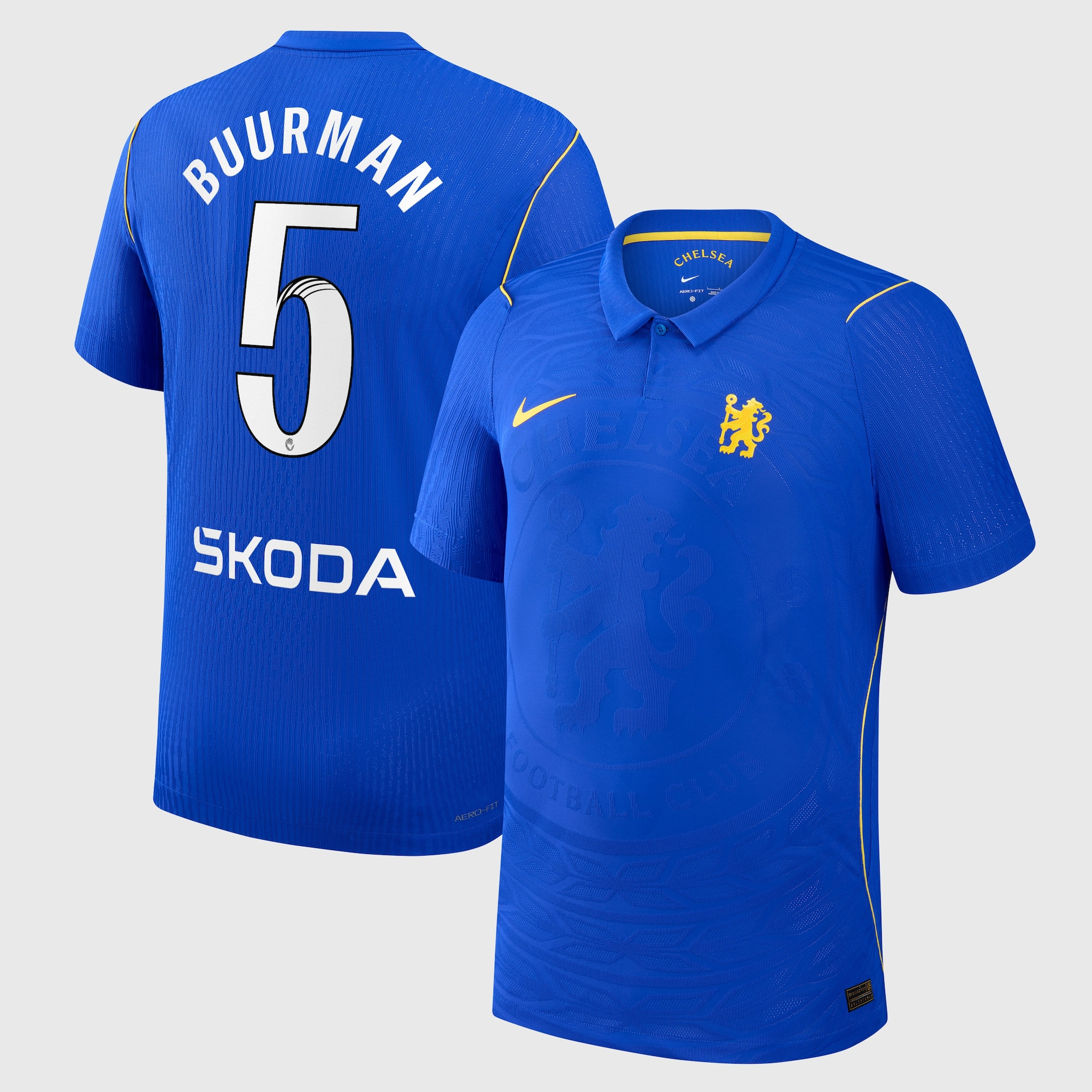Chelsea WSL Nike Home Aero-FIT Match Shirt 2026-27 with Buurman 5 printing
