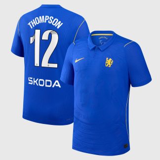 Chelsea WSL Nike Home Aero-FIT Match Shirt 2026-27 with Thompson 12 printing