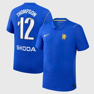Chelsea WSL Nike Home Aero-FIT Match Shirt 2026-27 with Thompson 12 printing