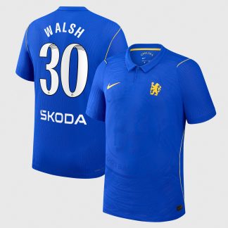 Chelsea WSL Nike Home Aero-FIT Match Shirt 2026-27 with Walsh 30 printing