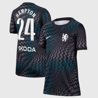 Chelsea WSL Nike Home Goalkeeper Stadium Shirt 2026-27 - Kids with Hampton 24 printing