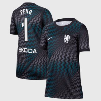 Chelsea WSL Nike Home Goalkeeper Stadium Shirt 2026-27 - Kids with Peng 1 printing