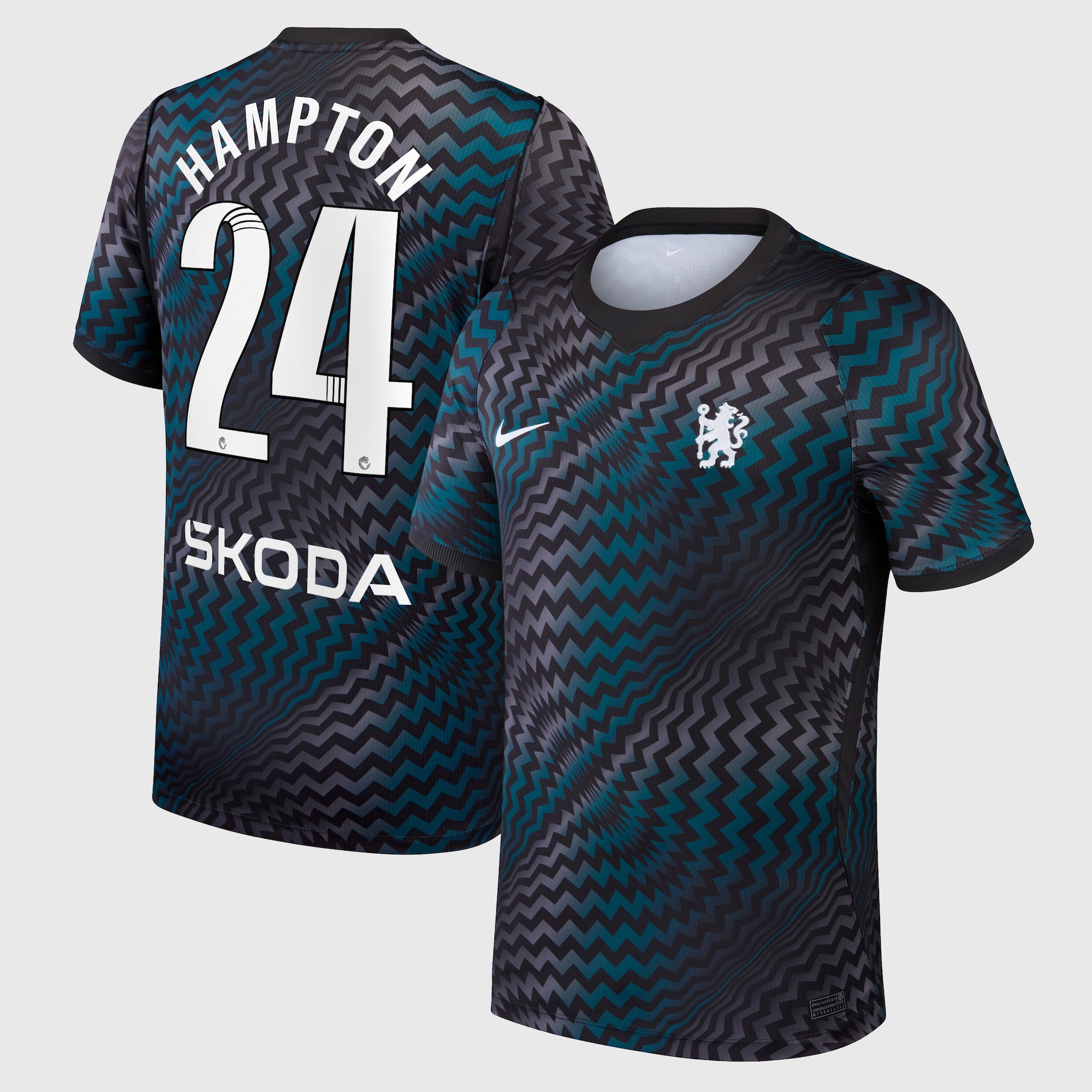 Chelsea WSL Nike Home Goalkeeper Stadium Shirt 2026-27 with Hampton 24 printing