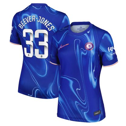 Chelsea WSL Nike Home Stadium Shirt 2024-25 - Womens with Beever-Jones 33 printing