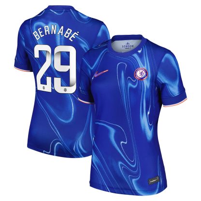 Chelsea WSL Nike Home Stadium Shirt 2024-25 - Womens with Bernabé 29 printing