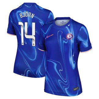 Chelsea WSL Nike Home Stadium Shirt 2024-25 - Womens with Björn 14 printing