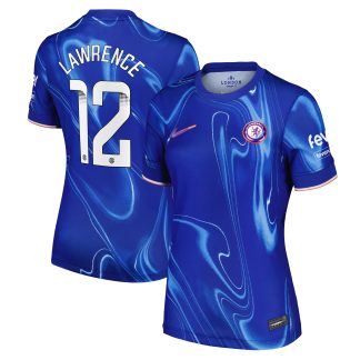 Chelsea WSL Nike Home Stadium Shirt 2024-25 - Womens with Lawrence 12 printing