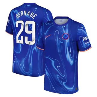 Chelsea WSL Nike Home Stadium Shirt 2024-25 with Bernabé 29 printing