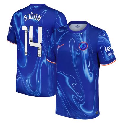 Chelsea WSL Nike Home Stadium Shirt 2024-25 with Björn 14 printing