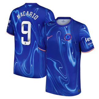 Chelsea WSL Nike Home Stadium Shirt 2024-25 with Macario 9 printing