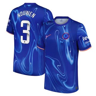 Chelsea WSL Nike Home Stadium Shirt 2024-25 with Nouwen 3 printing