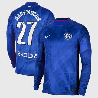Chelsea WSL Nike Home Stadium Shirt 2025-26 - Long Sleeve with Jean-Francois 27 printing